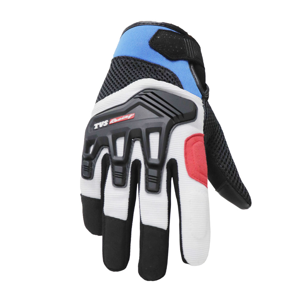  City Riding Gloves Blue/Red Comfortable and Stylish Riding Gloves