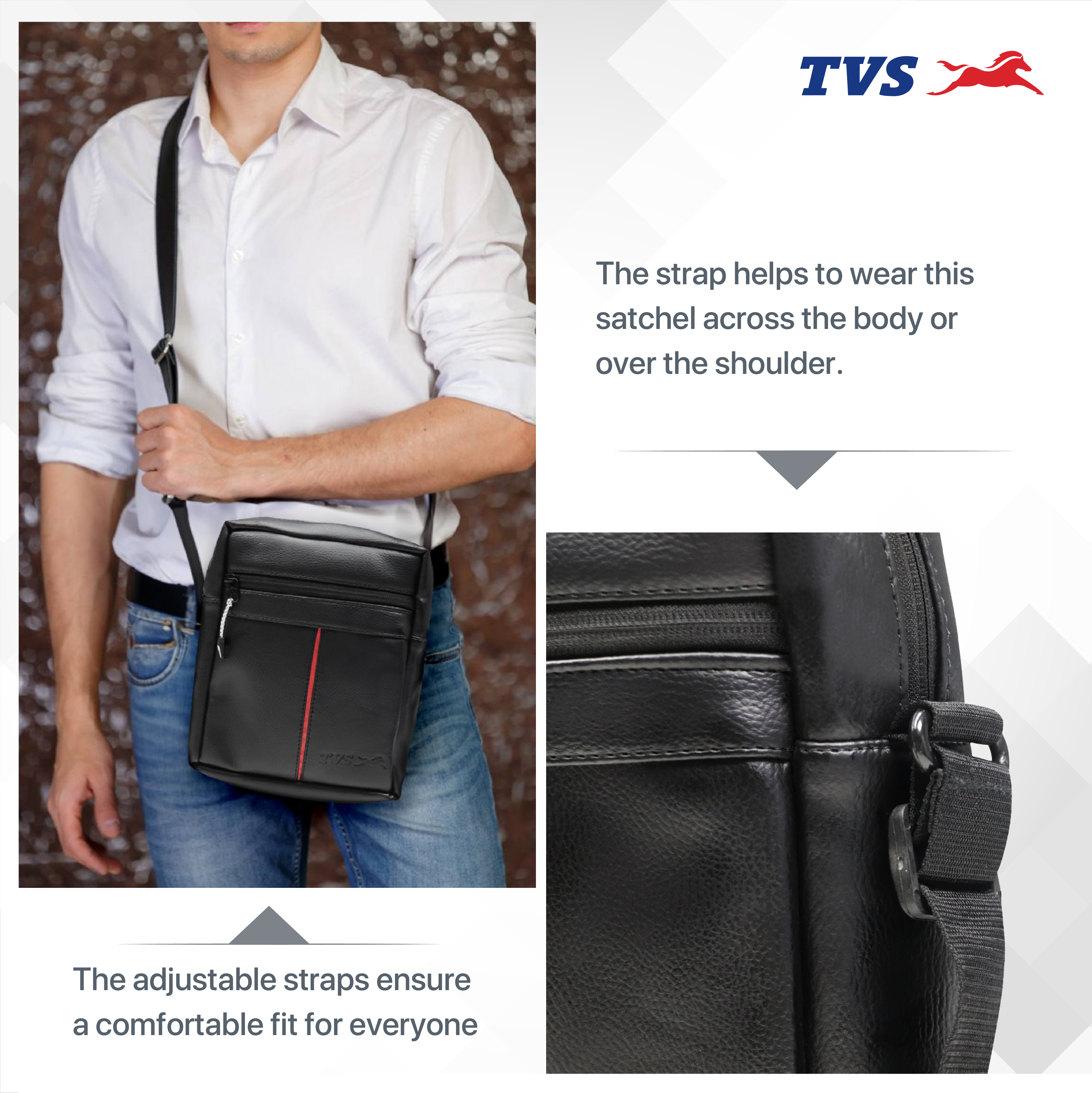  TVS Sling Bag - Black