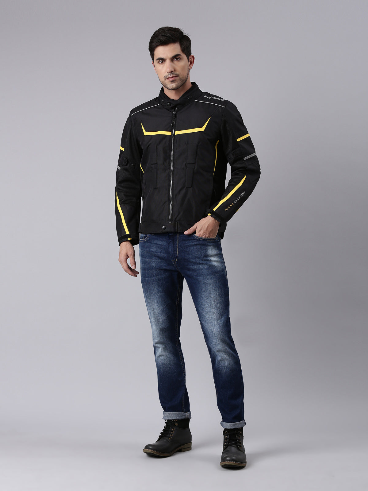  TVS Racing Arsenal Riding Jacket (KNOX ARMOURS - CE LEVEL 2)